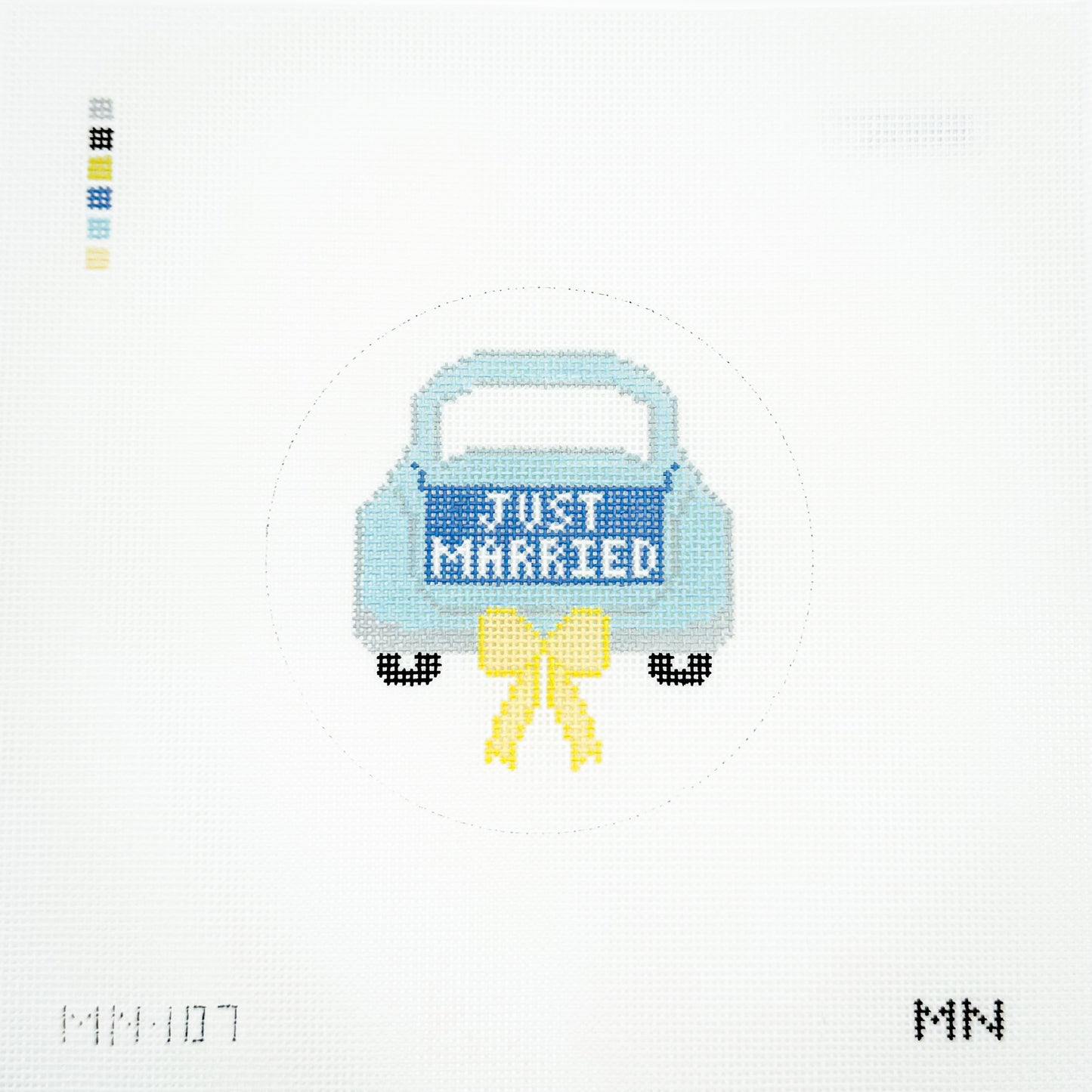 Just Married Car Round