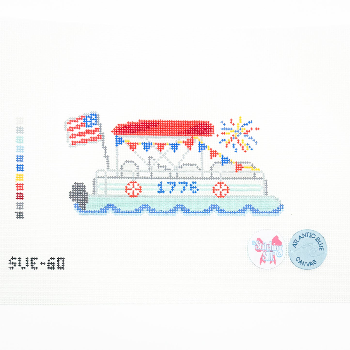 Patriotic Pontoon Boat