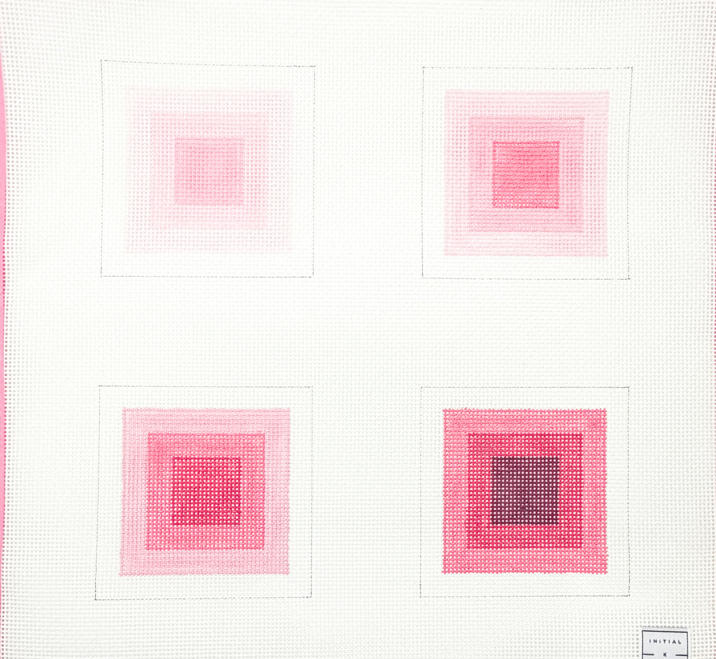 Pink Squares Coaster Set