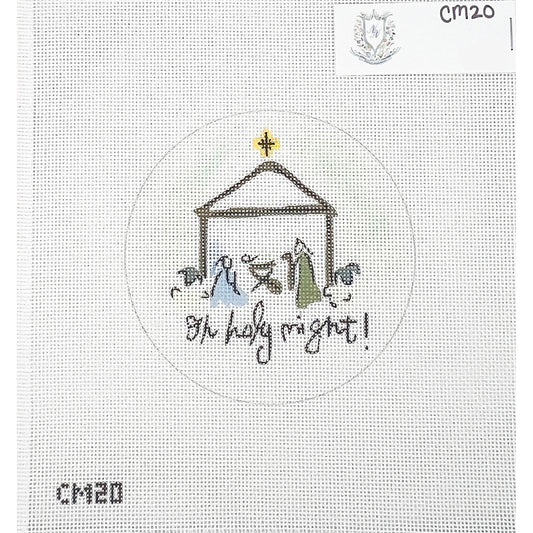 Oh Holy Night Manger Round