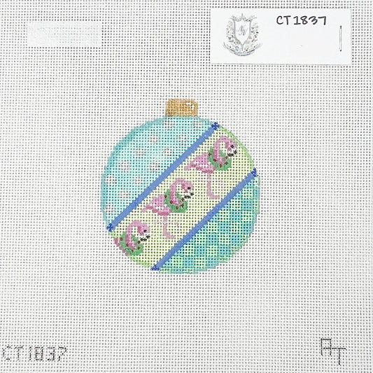 Dots and Flamingos Ornament
