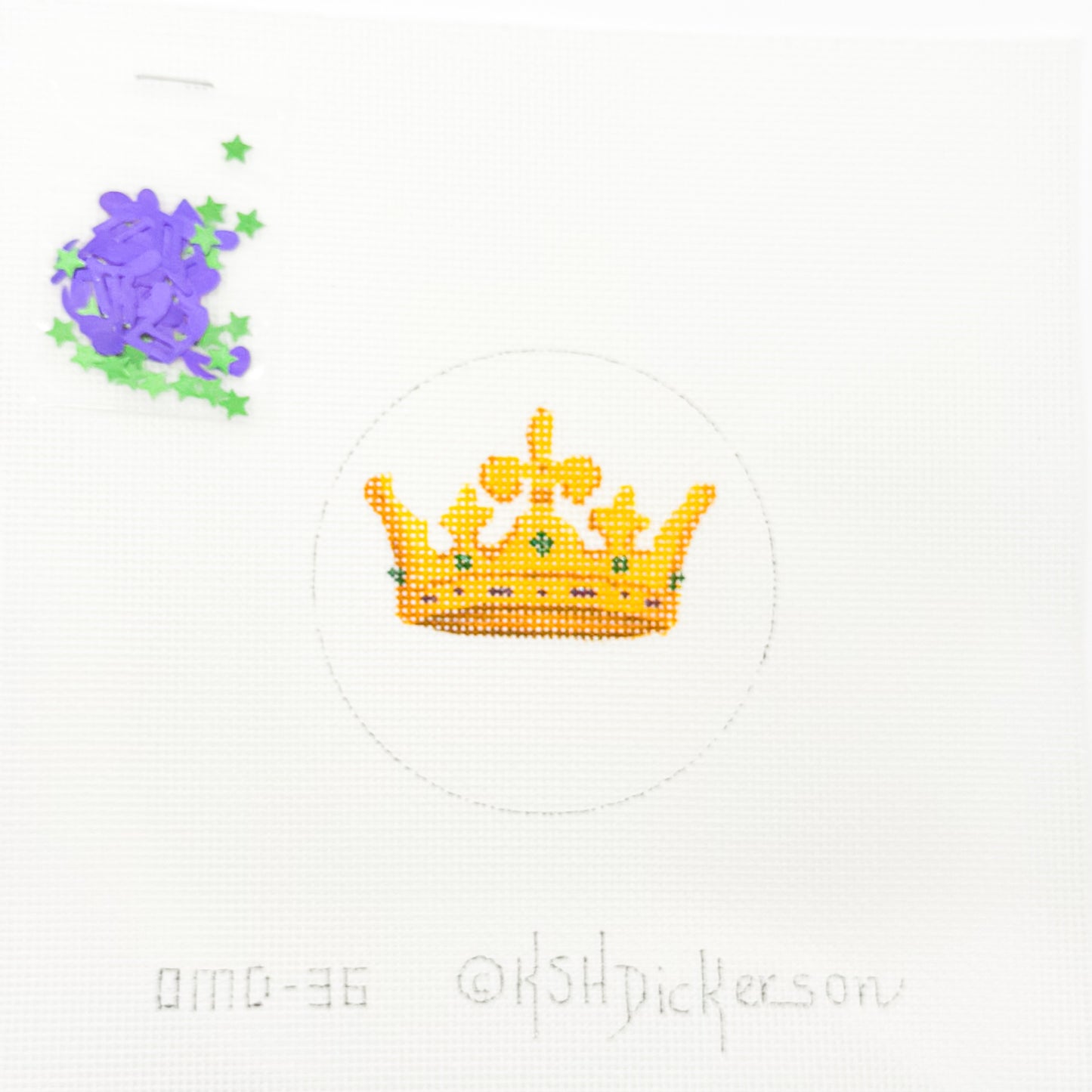 Mardi Gras Crown Snow Globe with Confetti