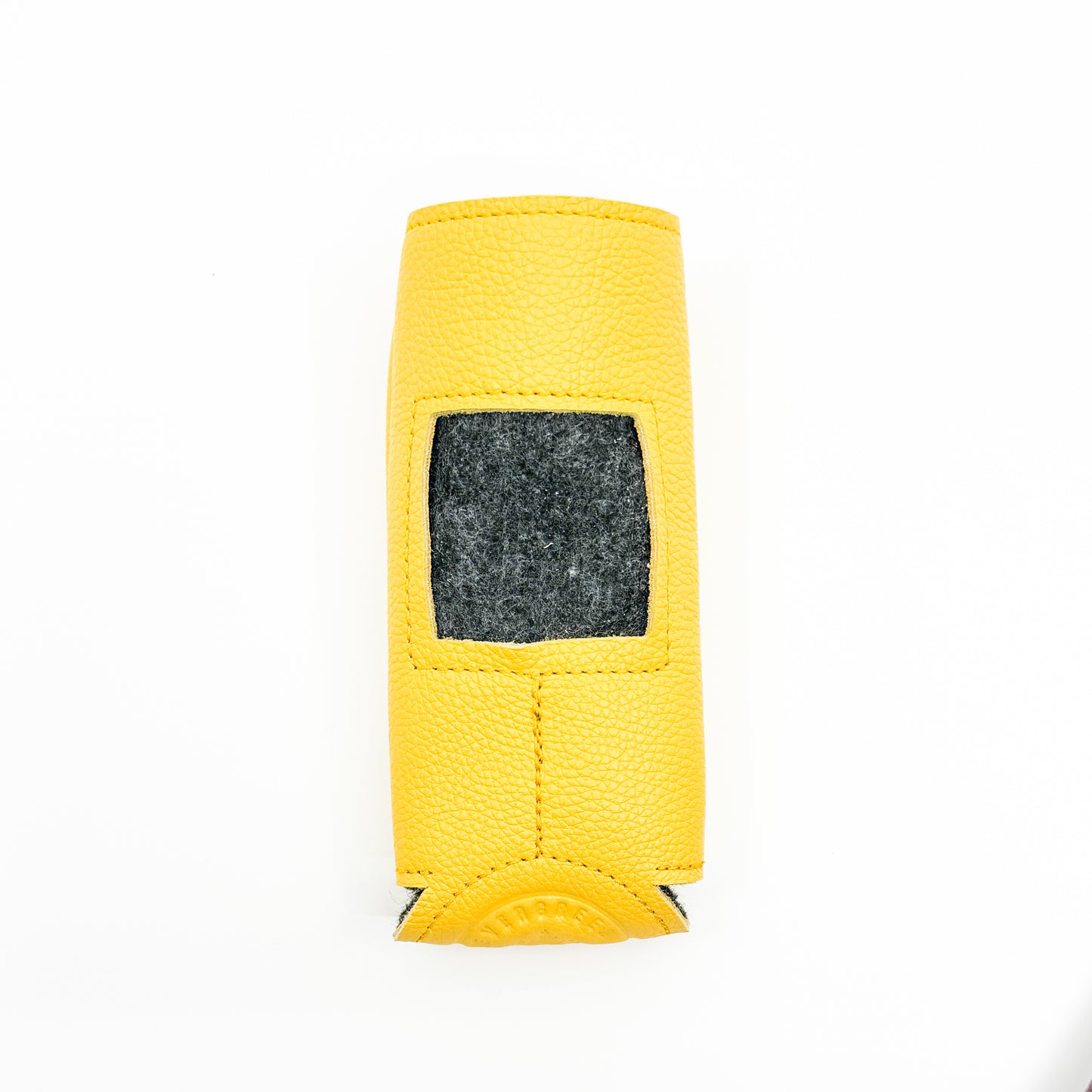 Lemon Yellow Leather Can Cozy - Slim Size