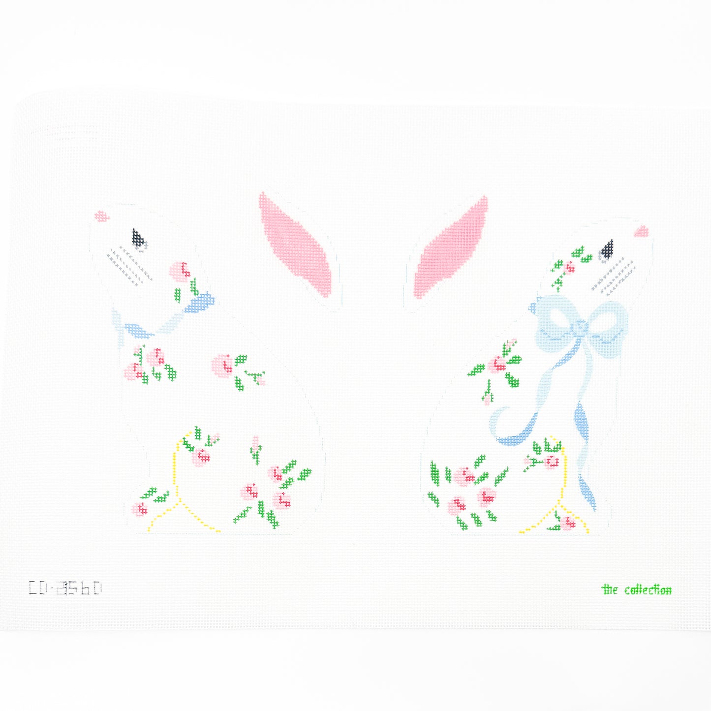 Long Eared 3D Bunny with Rosebuds