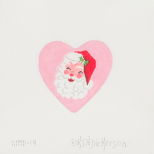 Santa in a Pink Heart