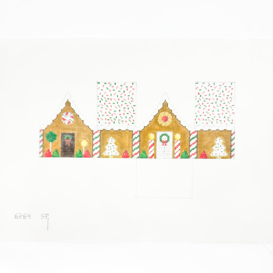 Red and Green Sprinkles Roof 3D Gingerbread House