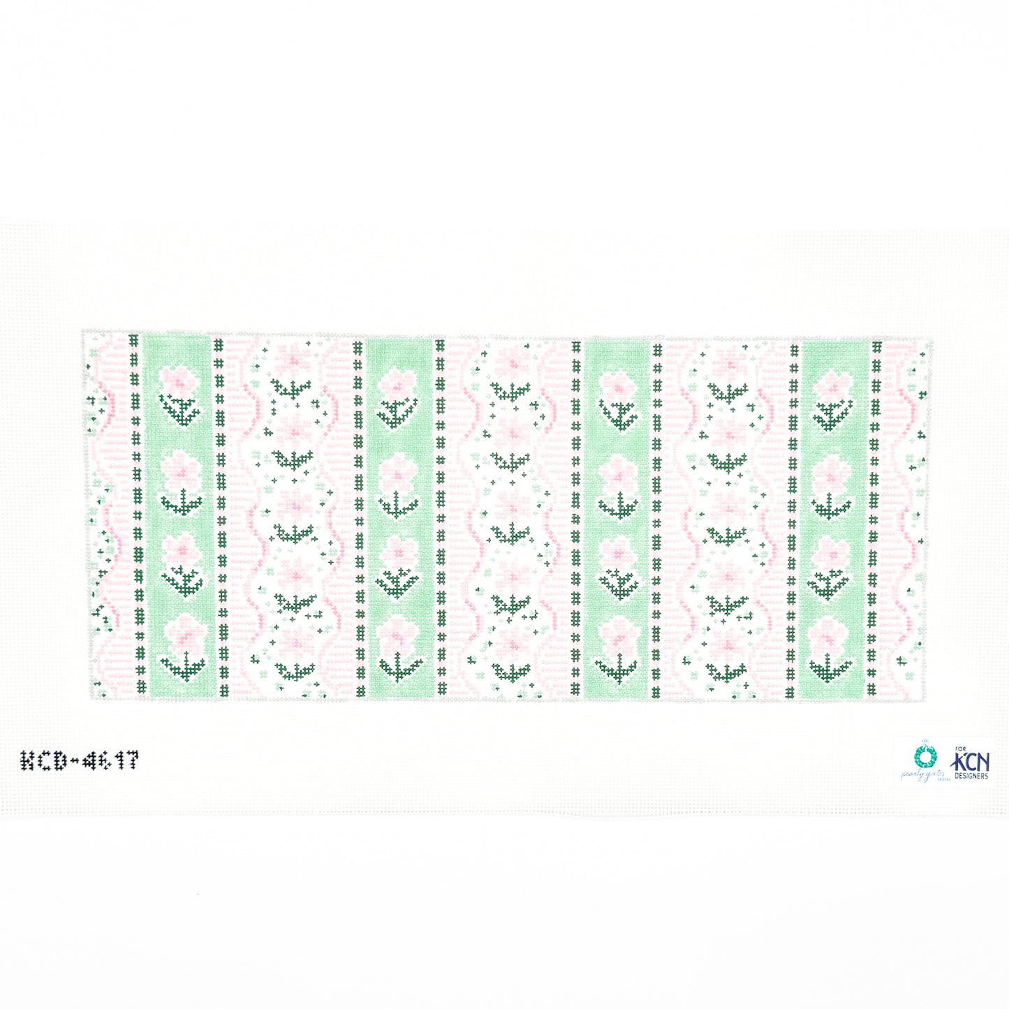 Mahjong Bag - Mint and Pink Floral