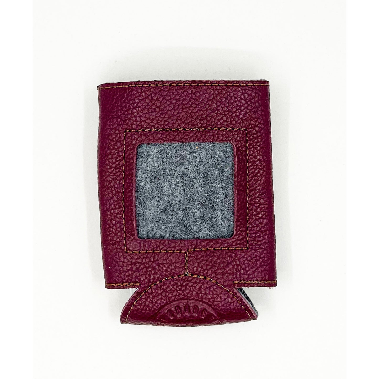 Maroon Leather Can Cozy