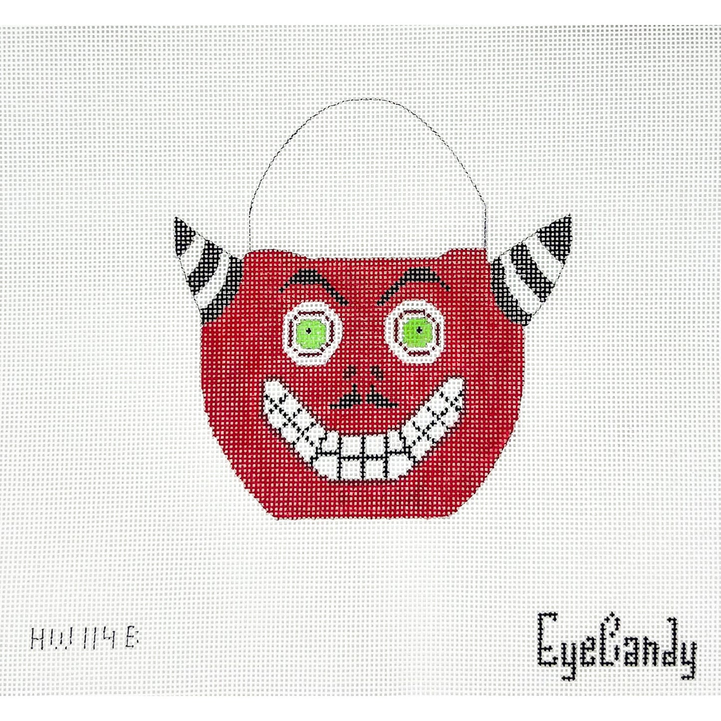 Devil Vintage Pail with Stitch Guide