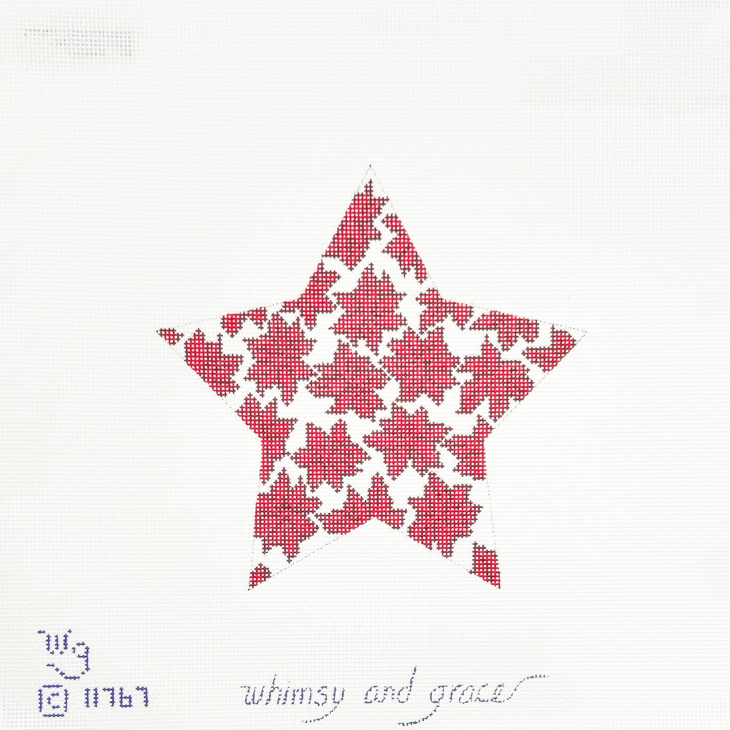 6" Poinsettia Star - Red