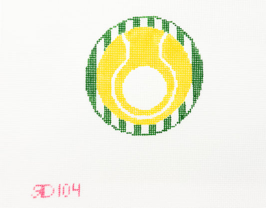 tennis monogram round