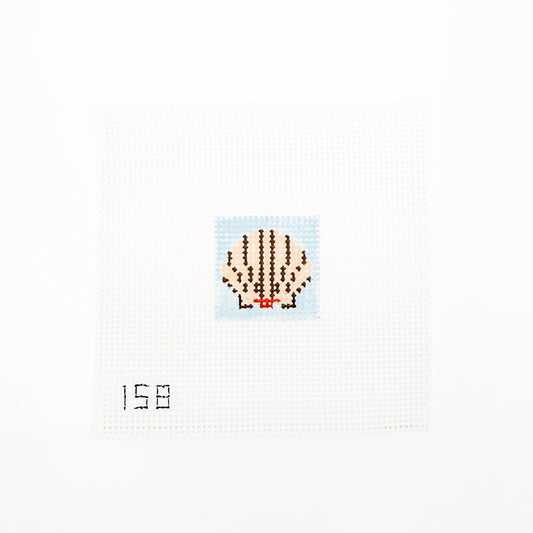 Tan Scallop Square Fob Insert