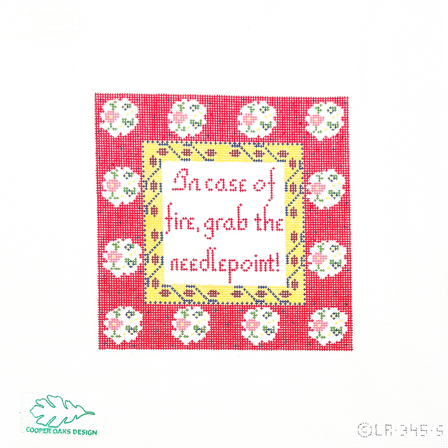 In Case of Fire Grab Needlepoint