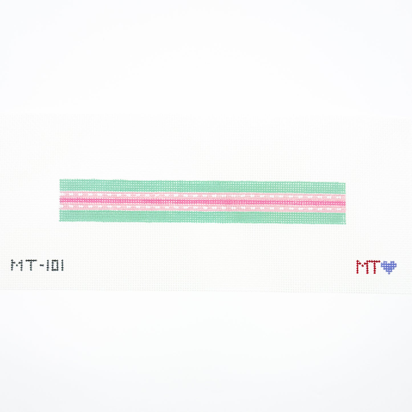 Dash Ribbon Pink + Green Key Fob