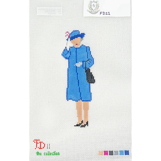 HM Elizabeth in Blue