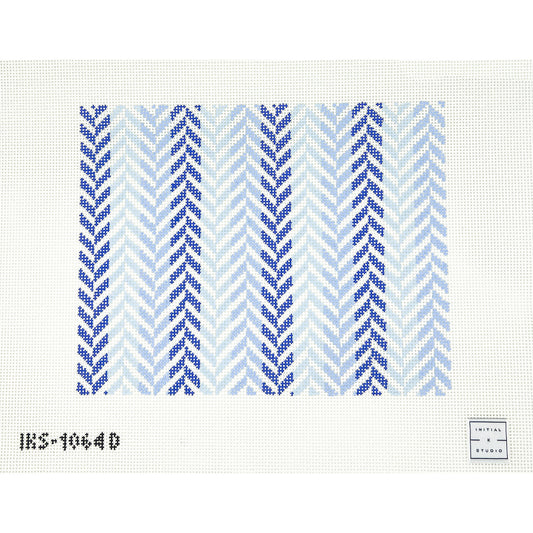 Blue Herringbone Clutch