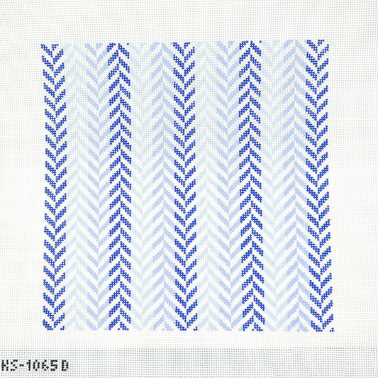 Blue Herringbone Pillow