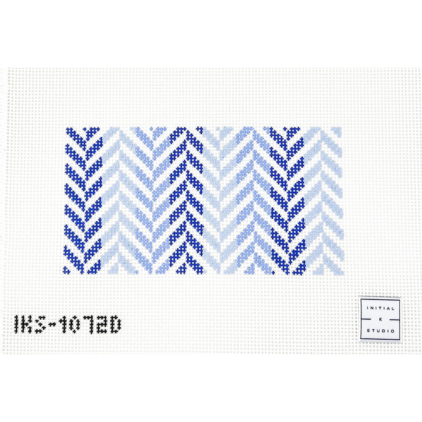 Blue Mini Herringbone Clutch