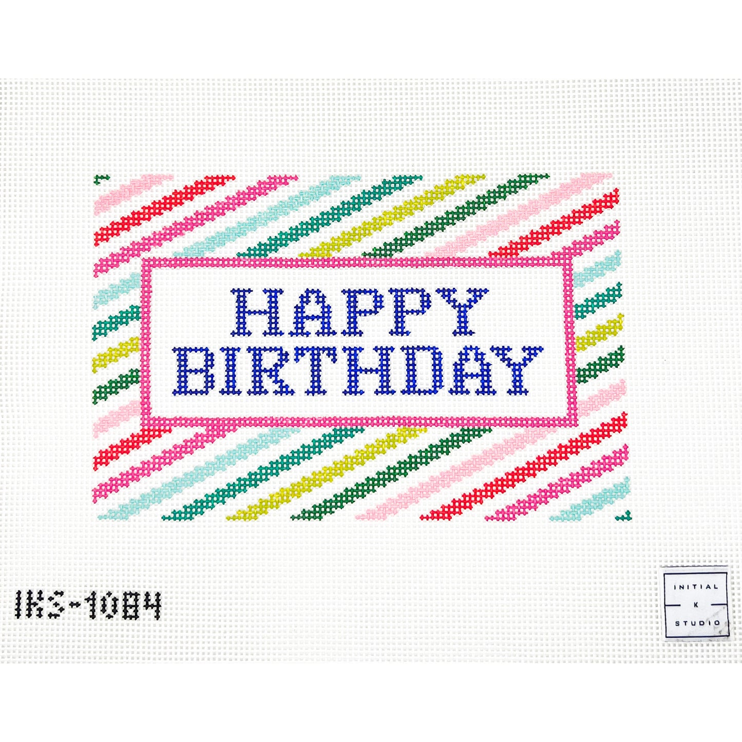 Stripes Happy Birthday Sign
