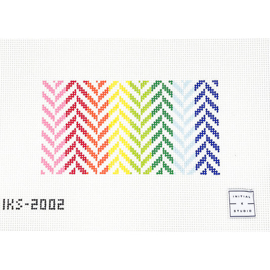 Rainbow Mini Herringbone Clutch
