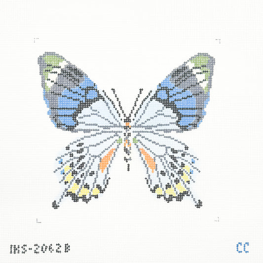 Blue + Gray Large Butterfly