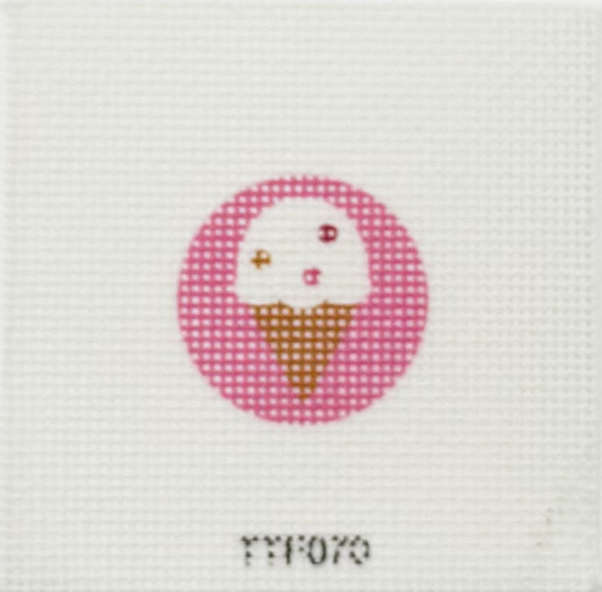 Ice Cream Cone Key Fob Insert pink