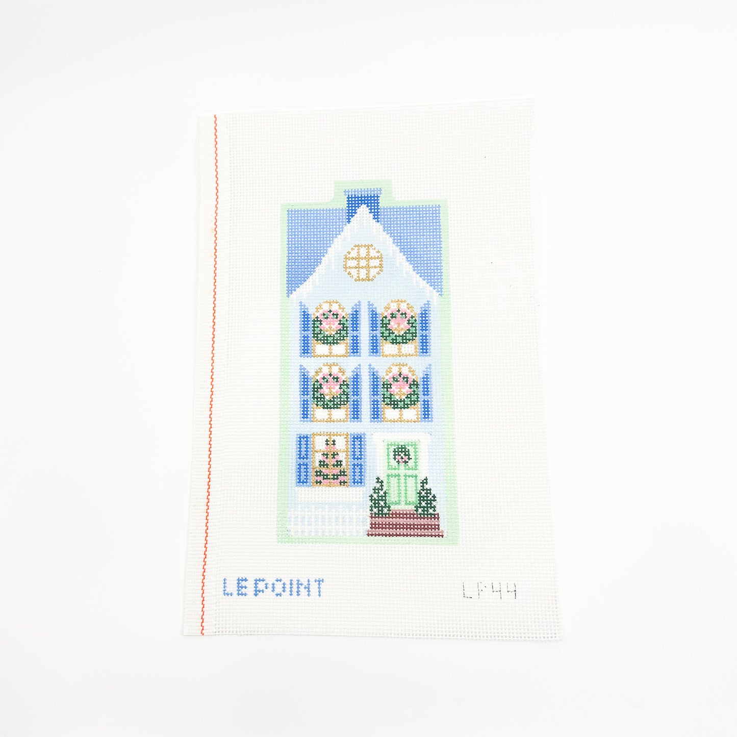 Christmas Village Blue Row House