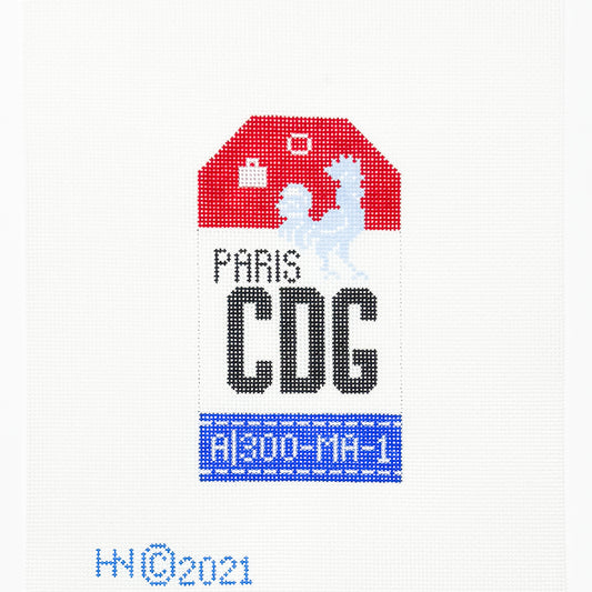 Paris CDG Travel Tag