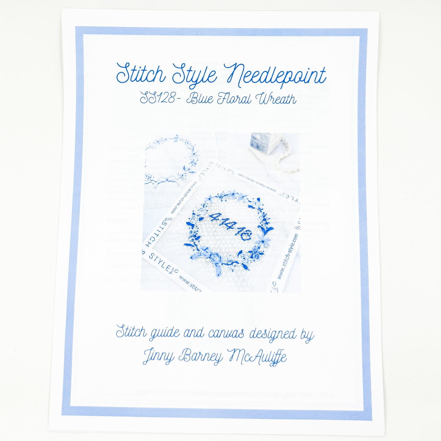Blue Floral Wreath