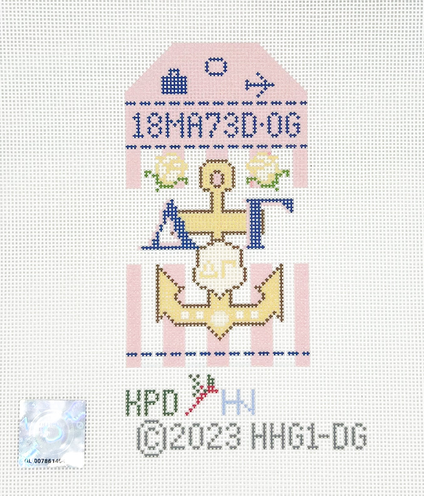 Delta Gamma Retro Travel Tag