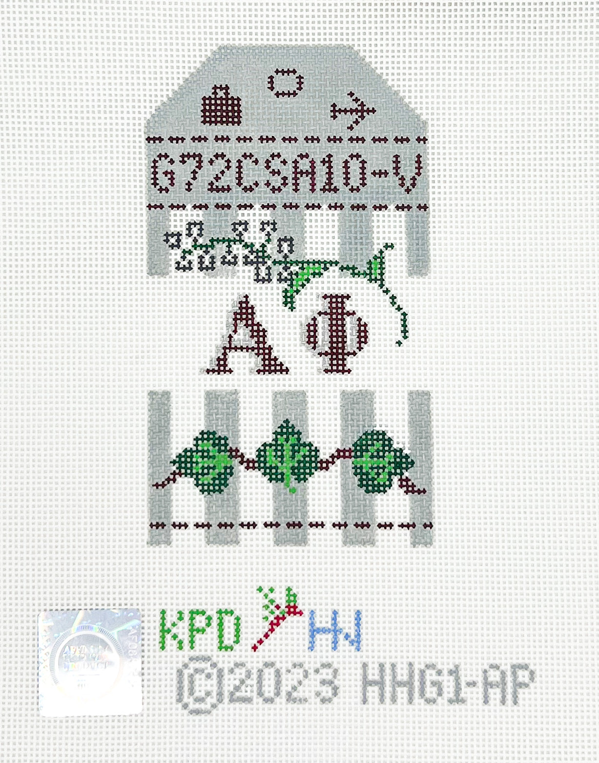 Alpha Phi Retro Travel Tag