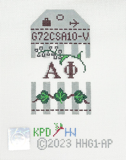 Alpha Phi Retro Travel Tag
