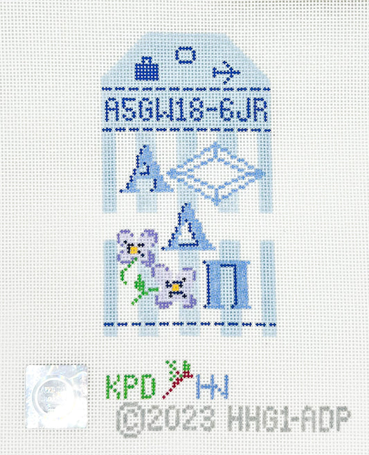 Alpha Delta Pi Retro Travel Tag