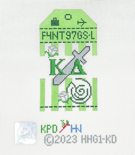 Kappa Delta Retro Travel Tag