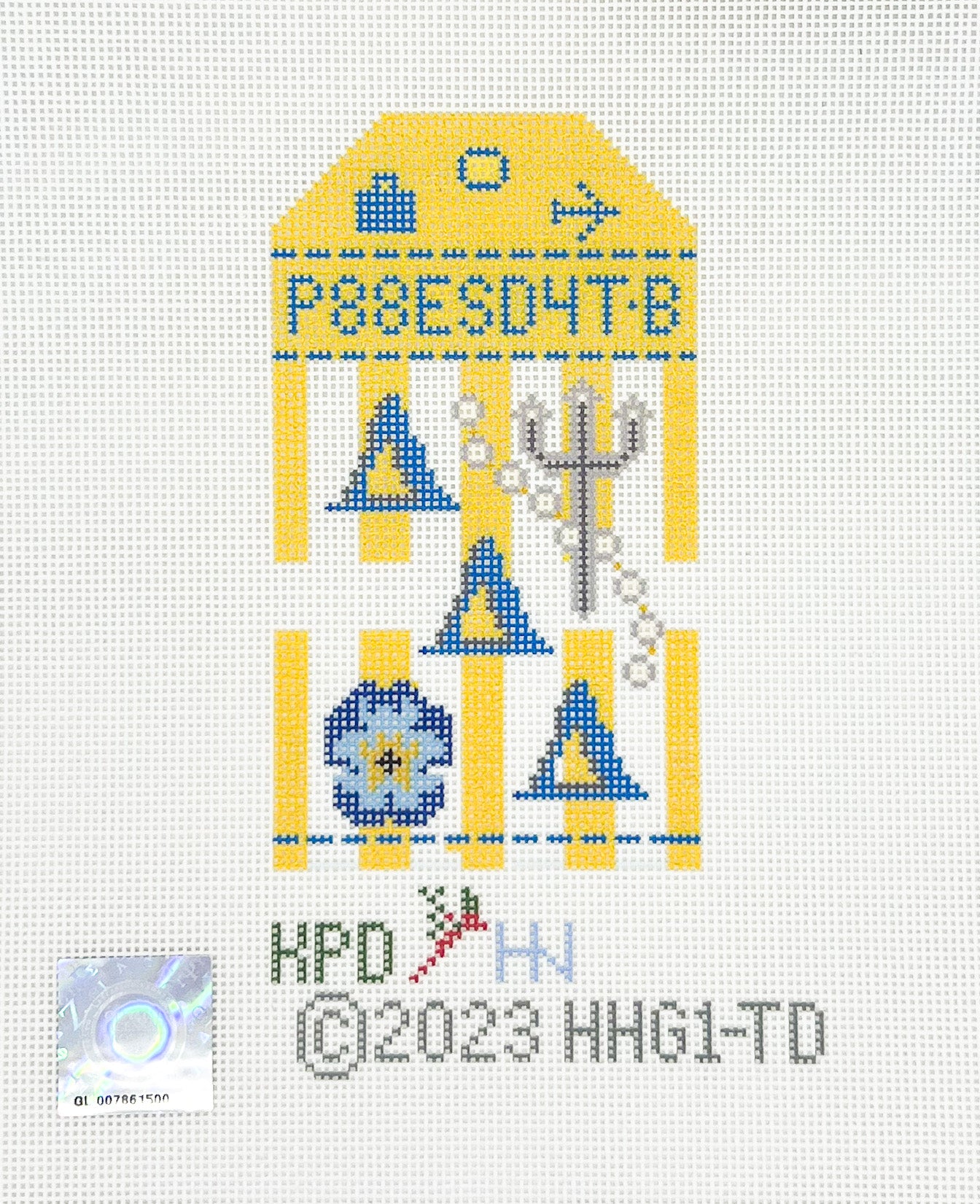 Delta Delta Delta Sorority Retro Travel Tag