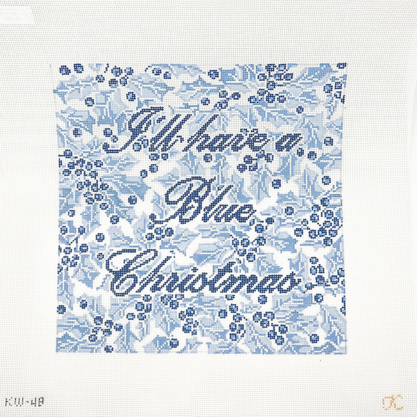 Blue Christmas Pillow