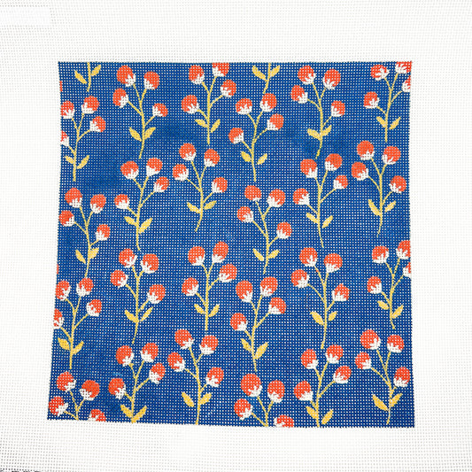 Blue with Orange Berries