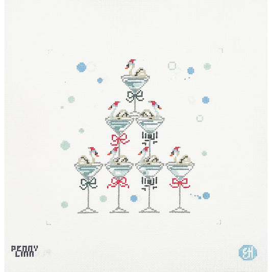 Seven Swans Swimming