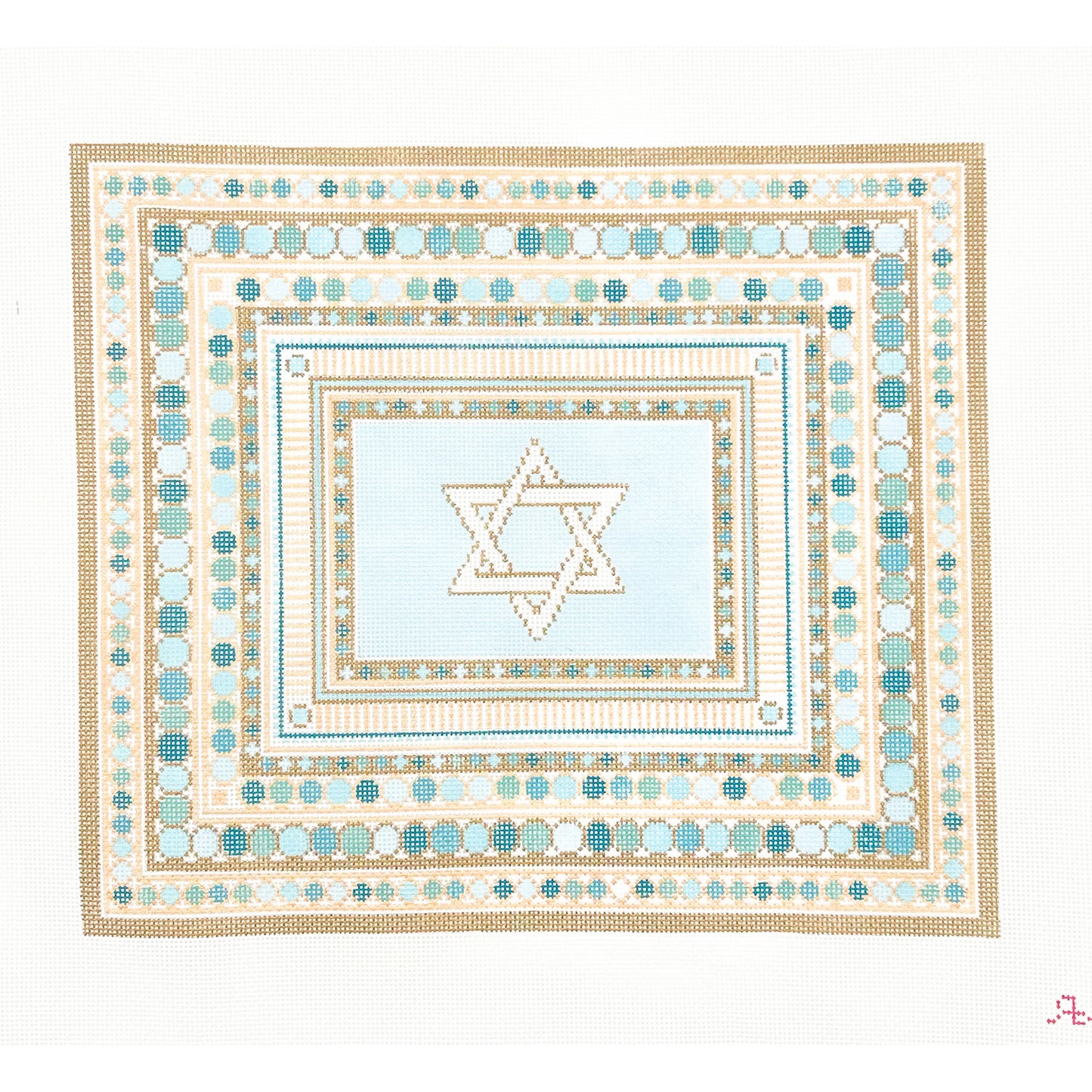 Turquoise China Challah Cover