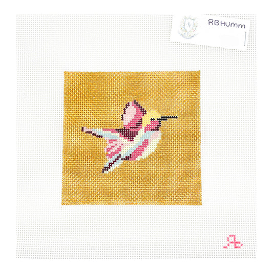 Golden Bird Hummingbird Square