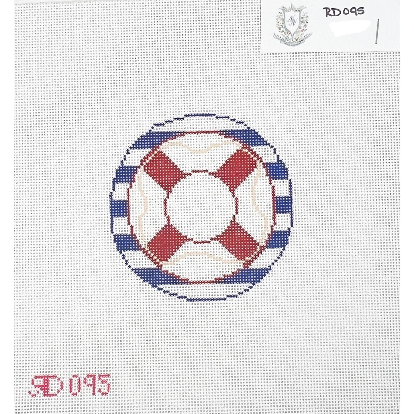 Life Preserver Monogram Round