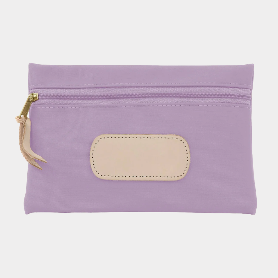 Jon Hart Flat Pouch in Lilac Coated Canvas