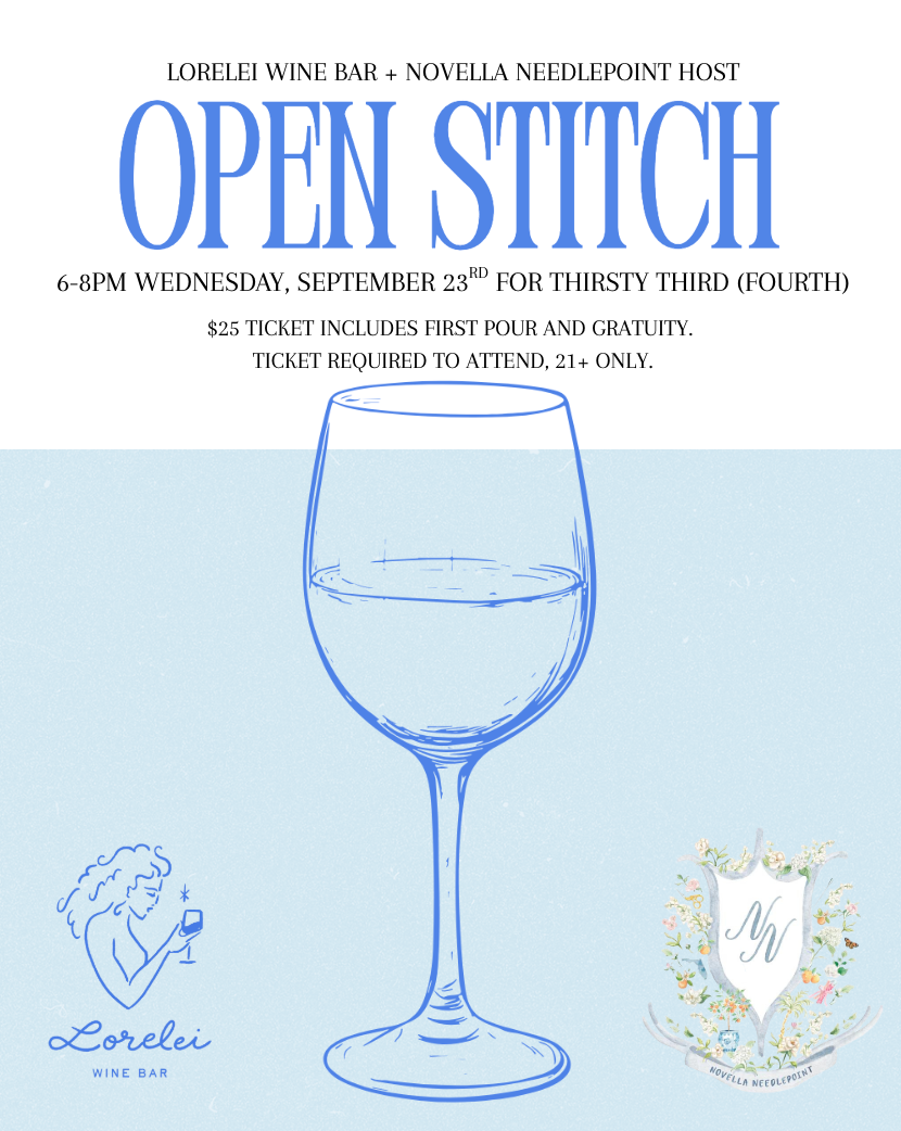 Lorelei Open Stitch Wednesday September 23rd 6-8pm