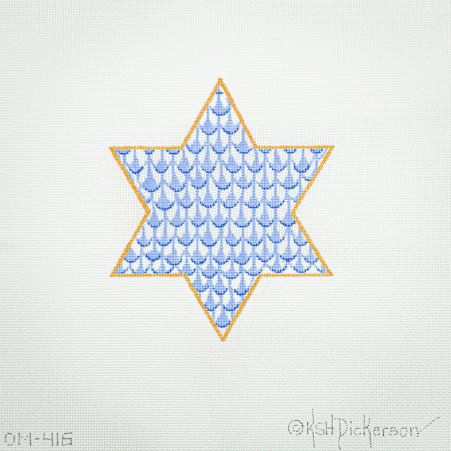 Blue Fishnet Star of David