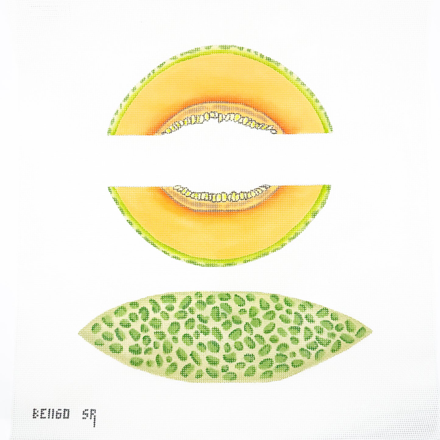 Shaped Cantaloupe 3D Slice