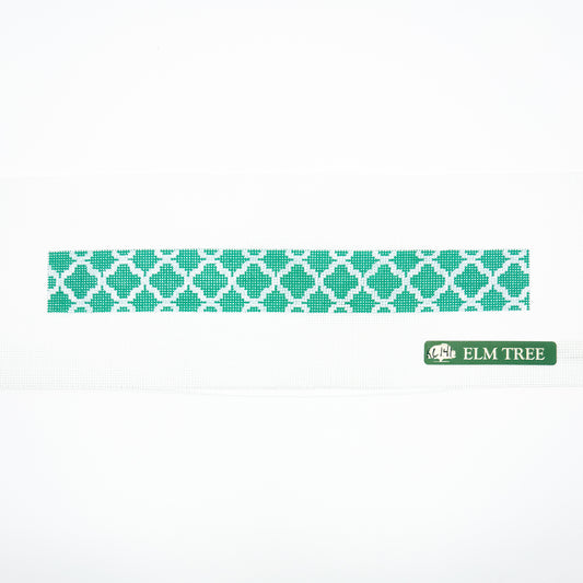 Green Quatrefoil Key Fob