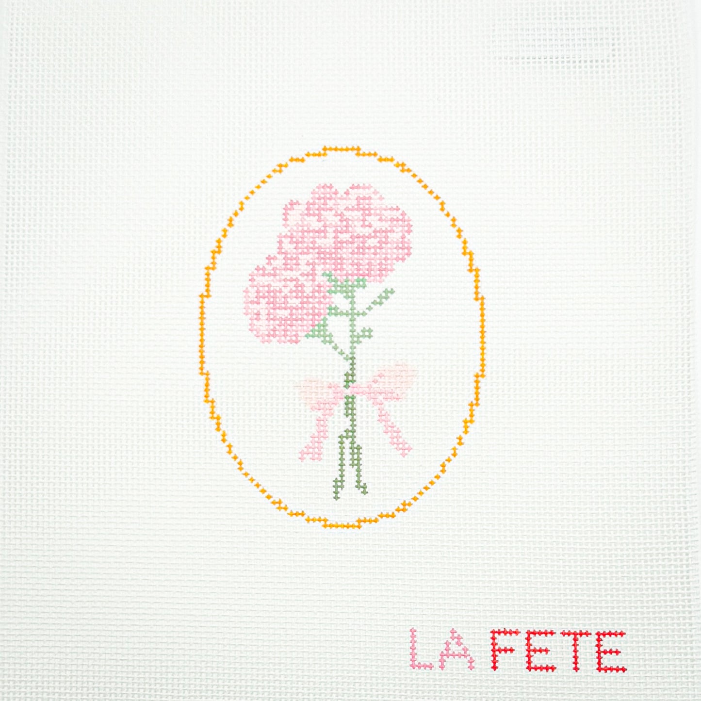 1st Anniversary Carnations Oval