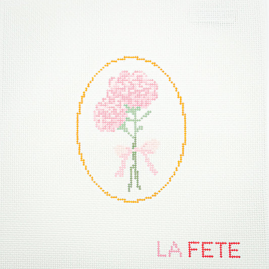 1st Anniversary Carnations Oval