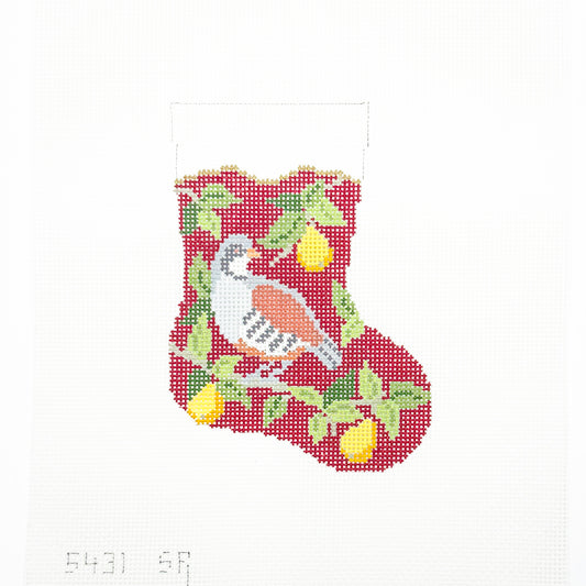 Partridge in a Pear Tree Mini Stocking