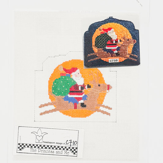 Santa Riding a Reindeer (with Stitch Guide)